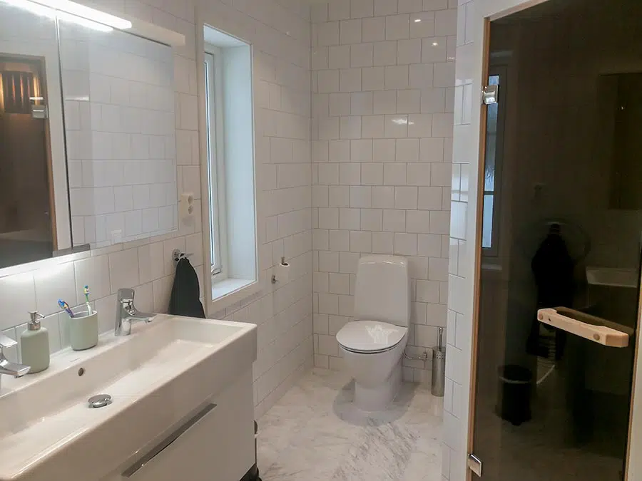 Renoverat badrum i Stockholm